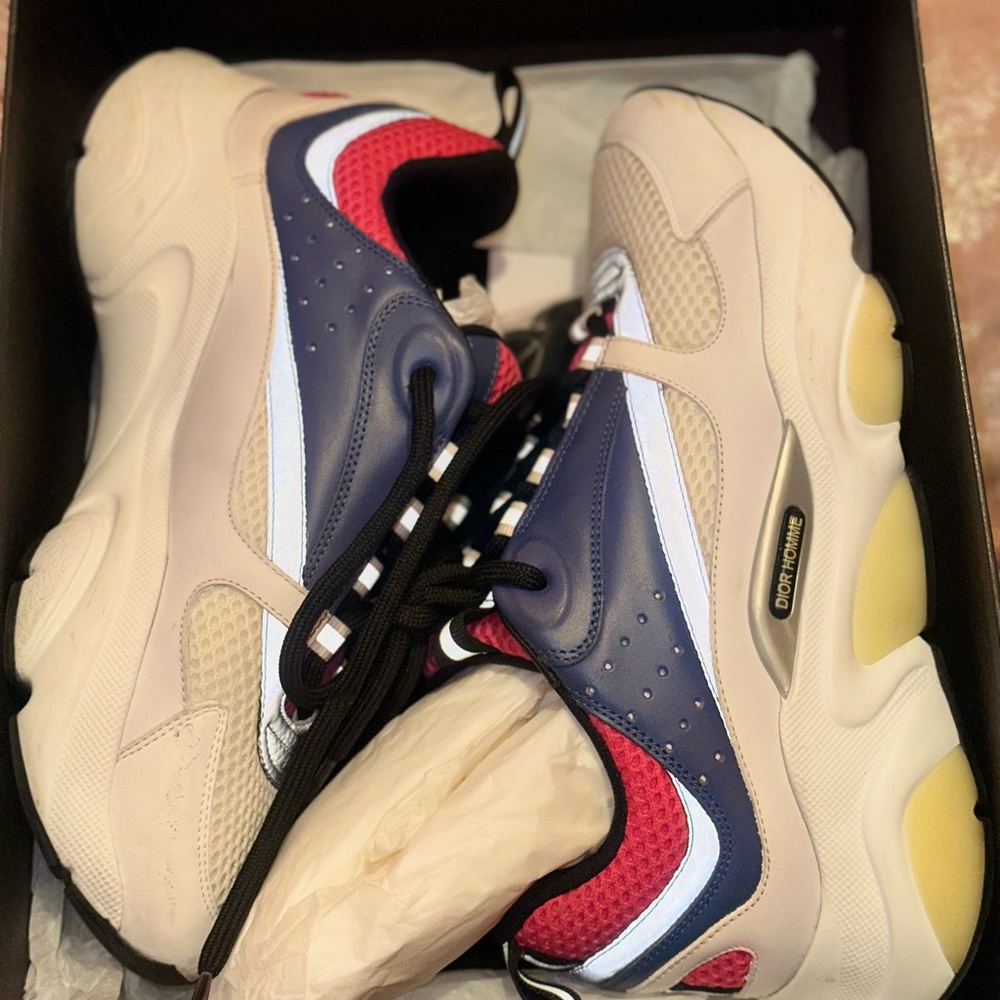 Dior Multicolor Sneakers - Red, Blue, Cream